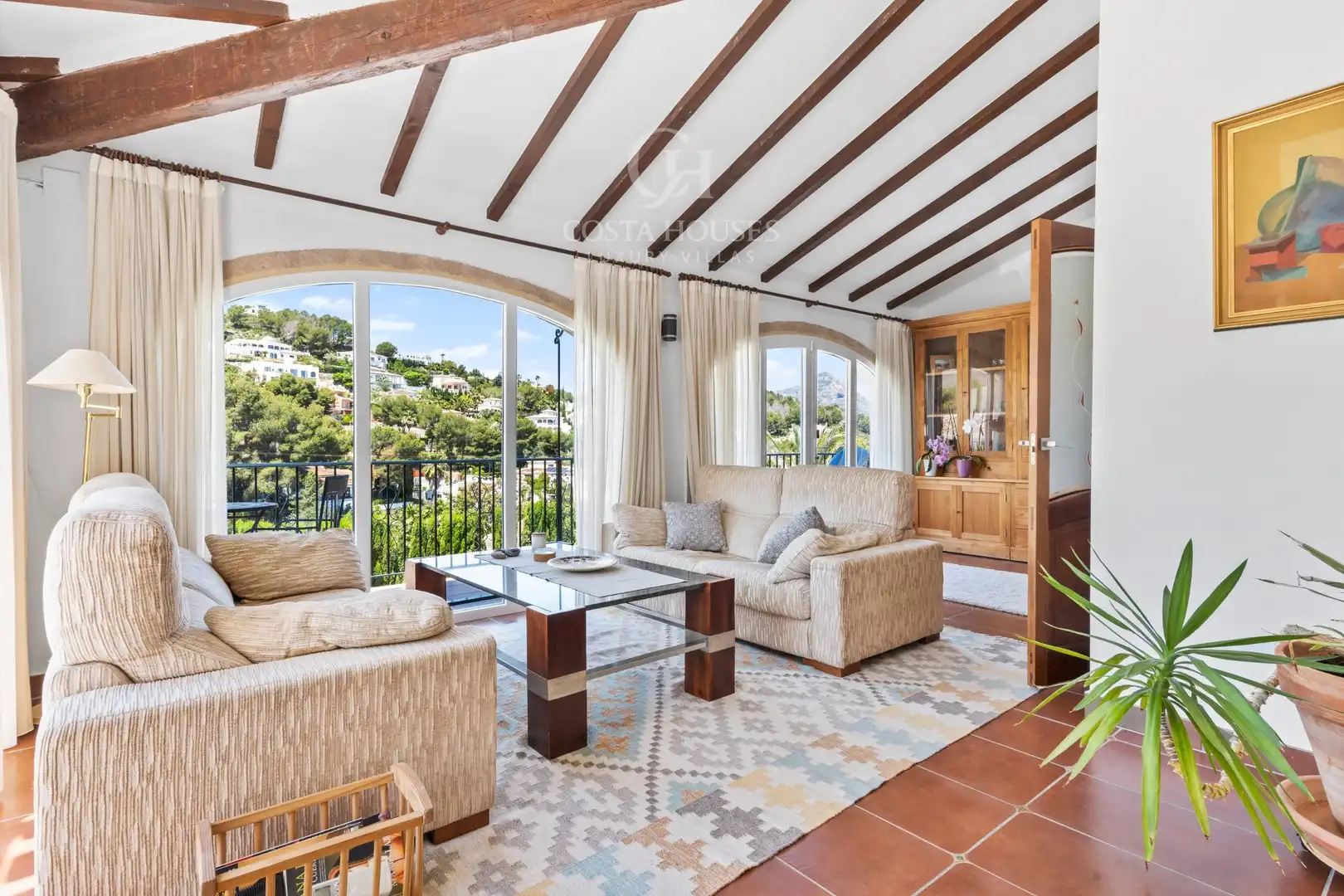 Sala de estar de Casa o chalet en venta en Jávea / Xàbia con Aire acondicionado, Calefacción y Jardín privado