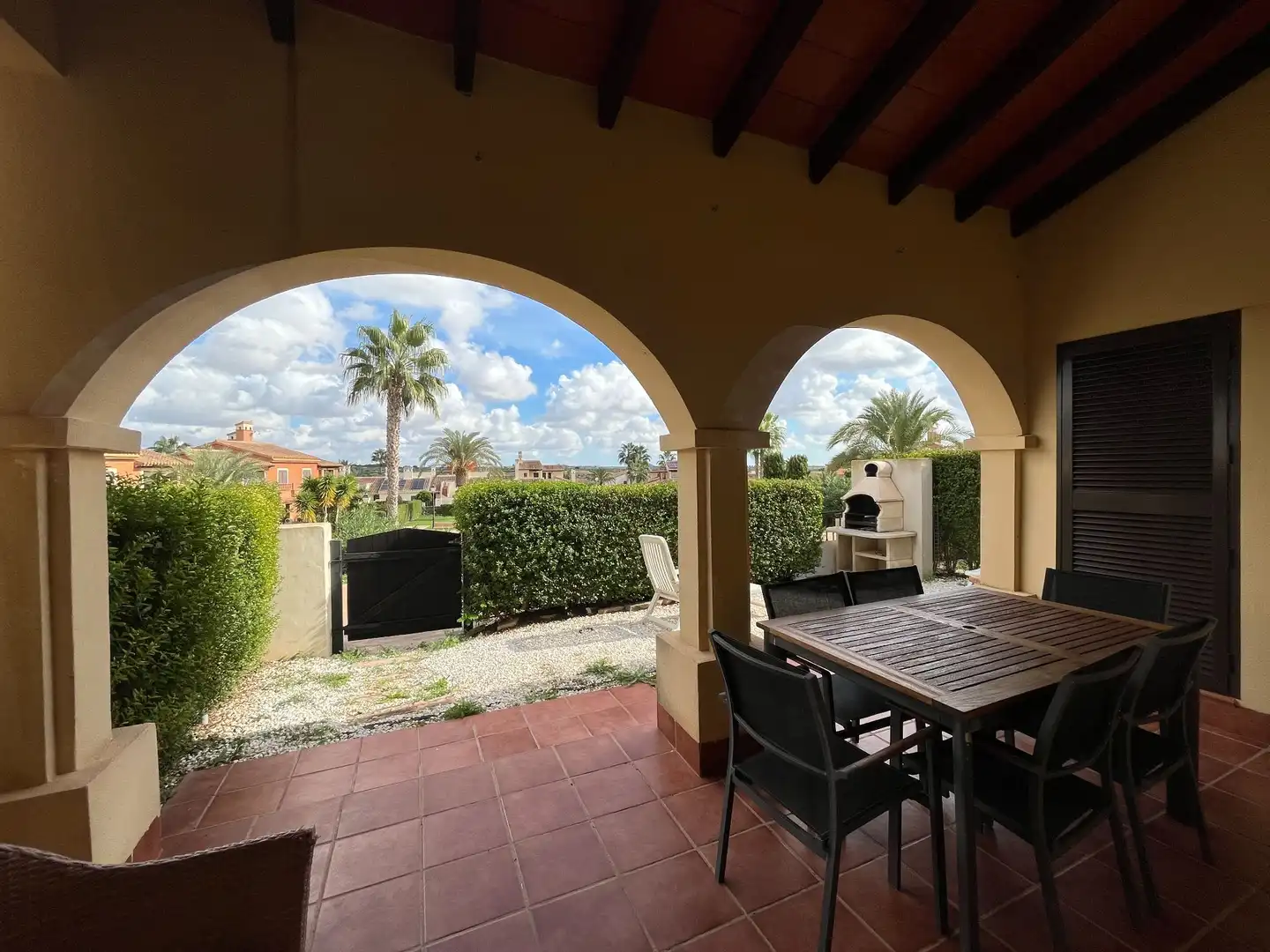 Terrassa de Casa adosada en venda en Fuente Álamo de Murcia amb Aire condicionat, Jardí privat i Terrassa