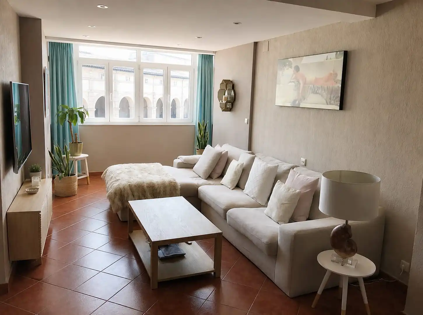Sala d'estar de Apartament en venda en Málaga amb Aire condicionat, Calefacció i Moblat