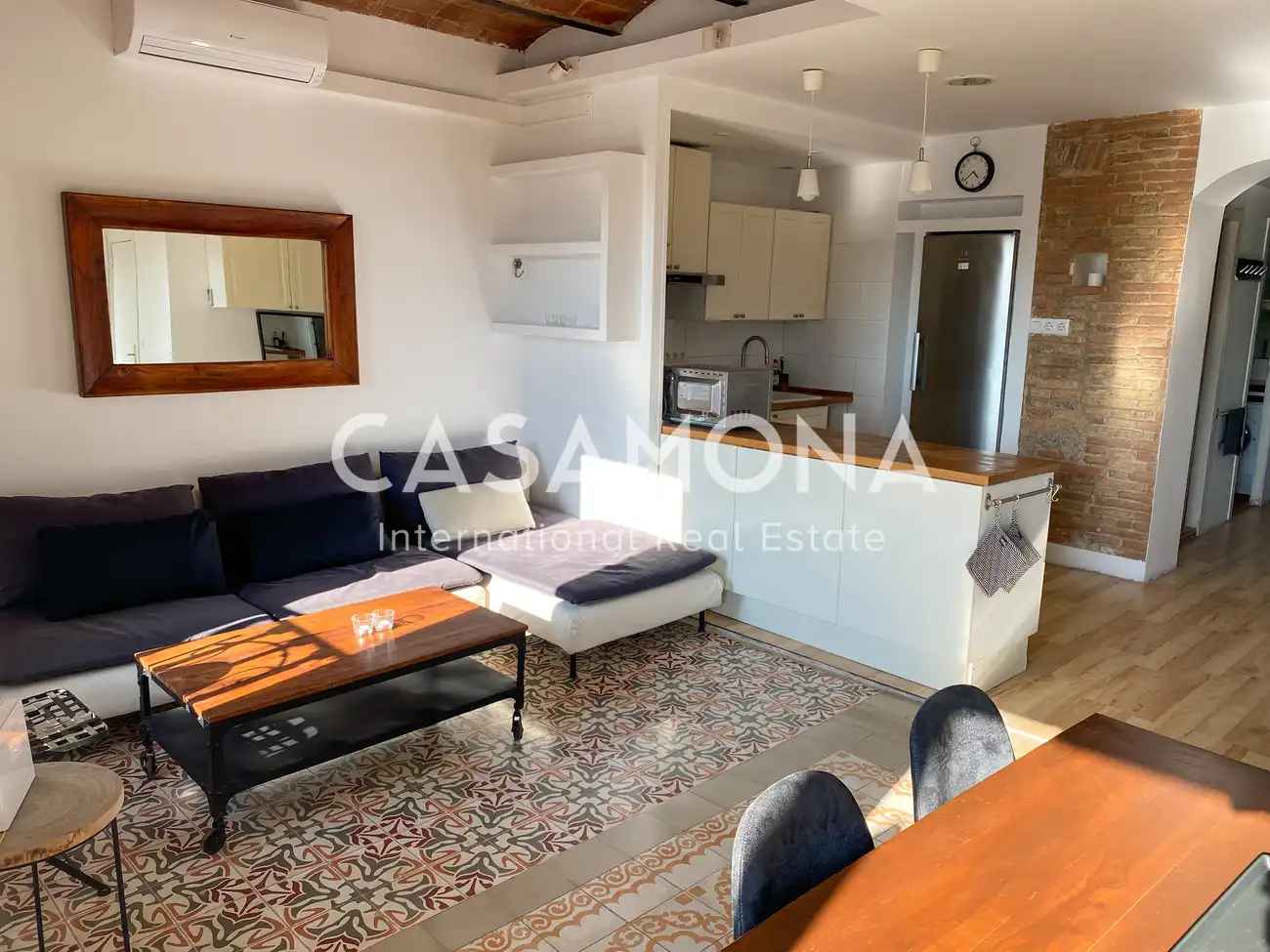 Wohnzimmer von Wohnungen zur Miete in Barcelona mit Klimaanlage, Terrasse und Möbliert