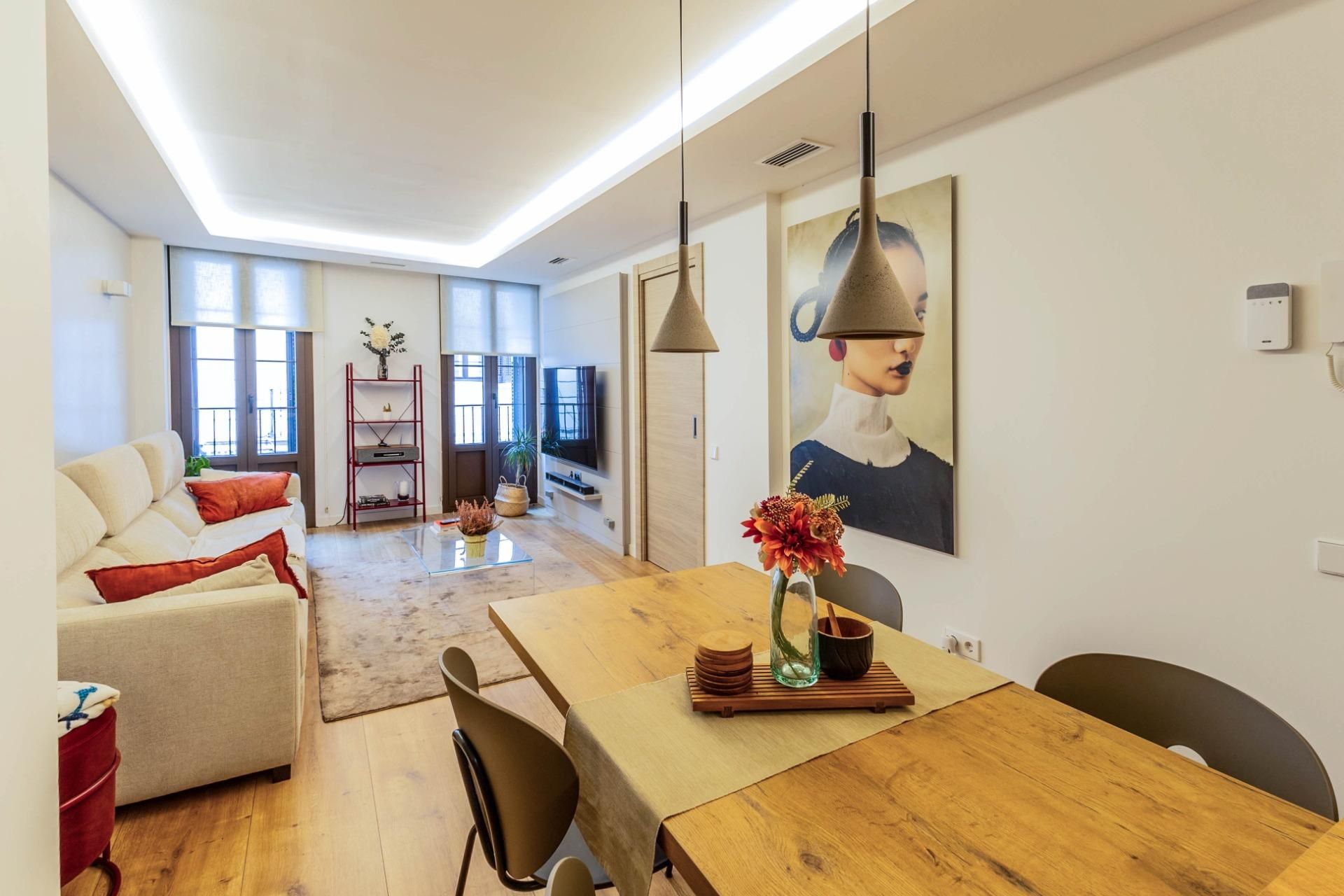 Sala d'estar de Pis en venda en  Barcelona Capital amb Aire condicionat, Calefacció i Parquet