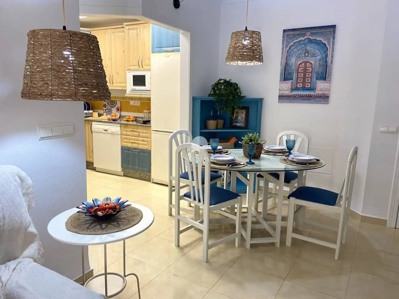 Küche von Wohnung zur Miete in Vélez-Málaga mit Klimaanlage, Terrasse und Möbliert