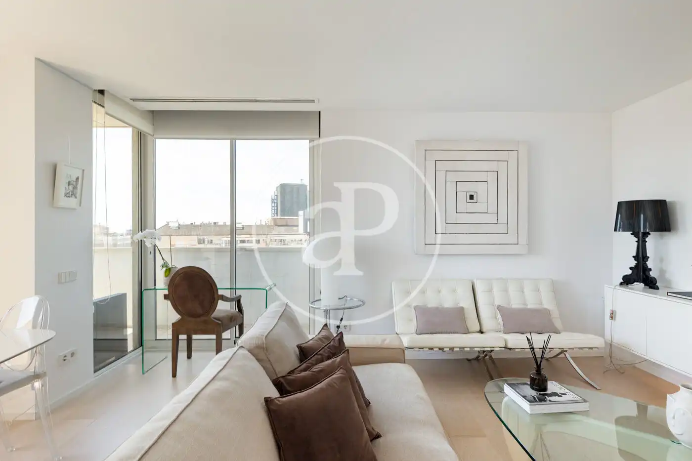 Sala de estar de Piso en venta en Barcelona con Aire acondicionado, Calefacción y Terraza