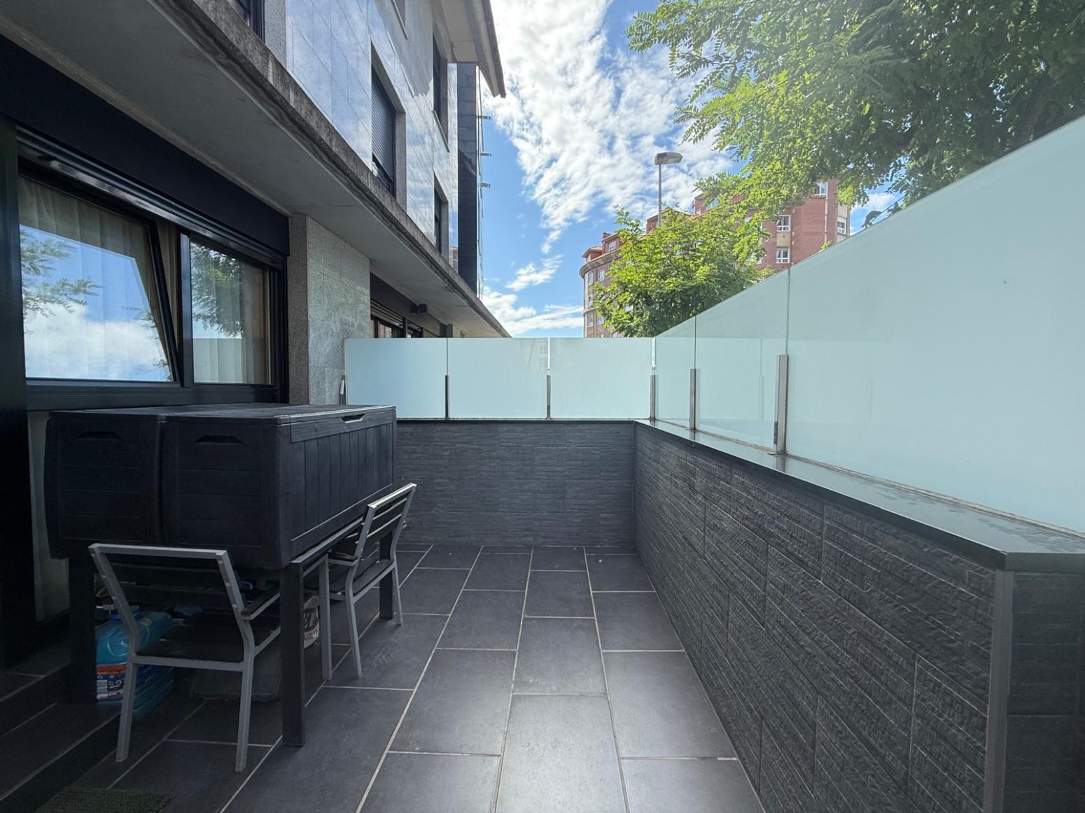 Terrace of Flat for sale in Avilés  with Heating, Terrace and Furnished