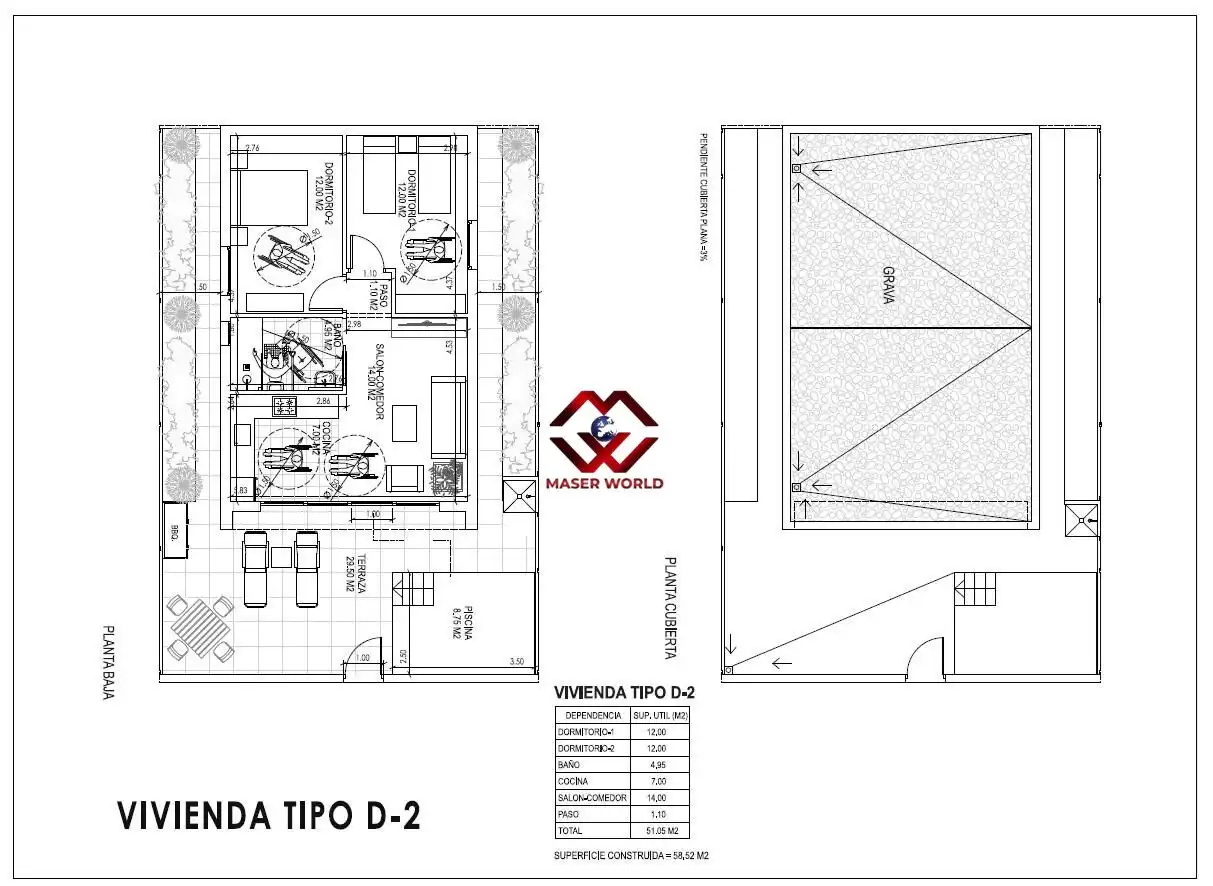 Casa adosada en venda en Vera amb Jardí privat, Terrassa i Piscina