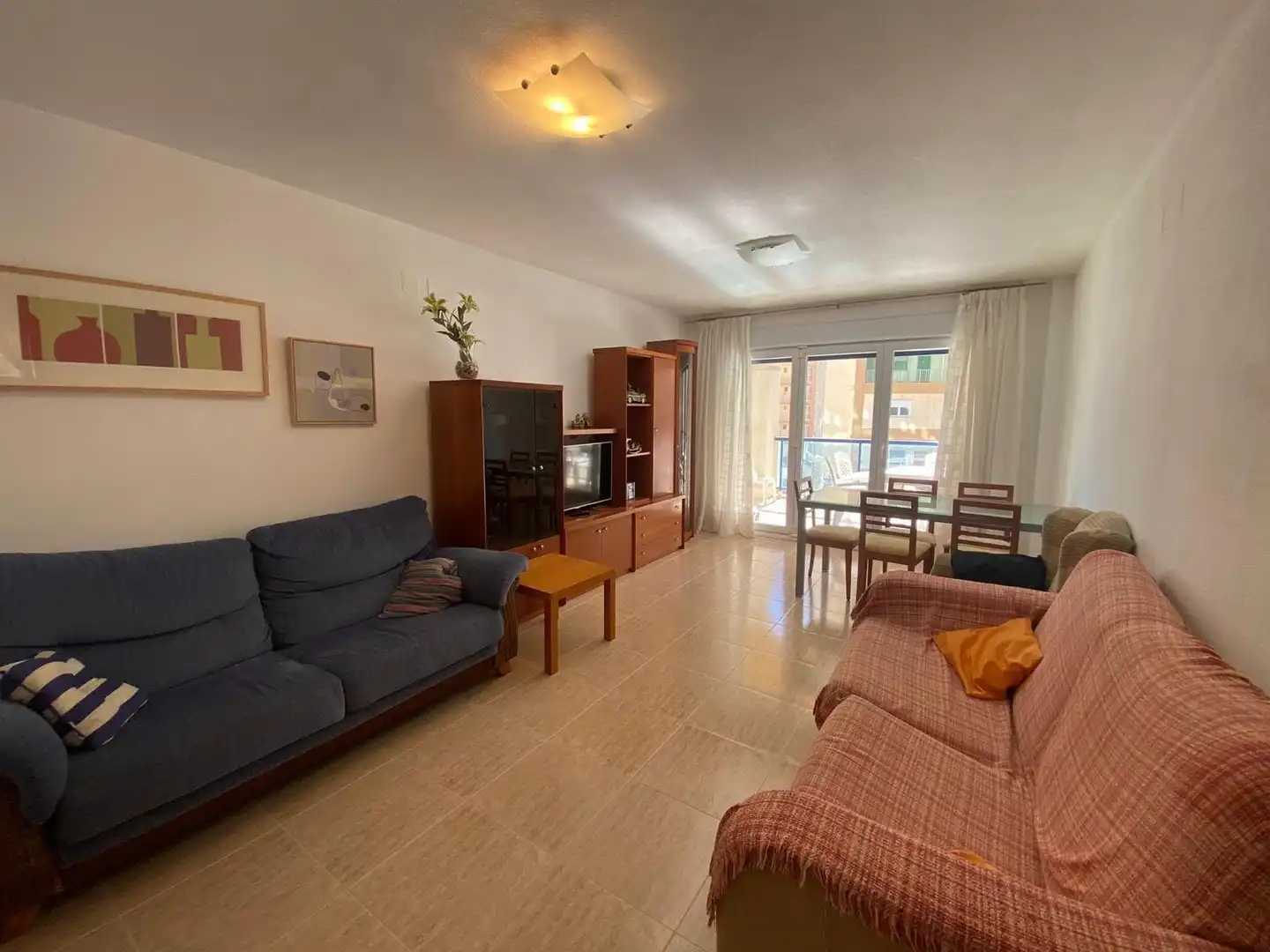 Sala d'estar de Apartament en venda en Calpe / Calp amb Terrassa i Piscina comunitària