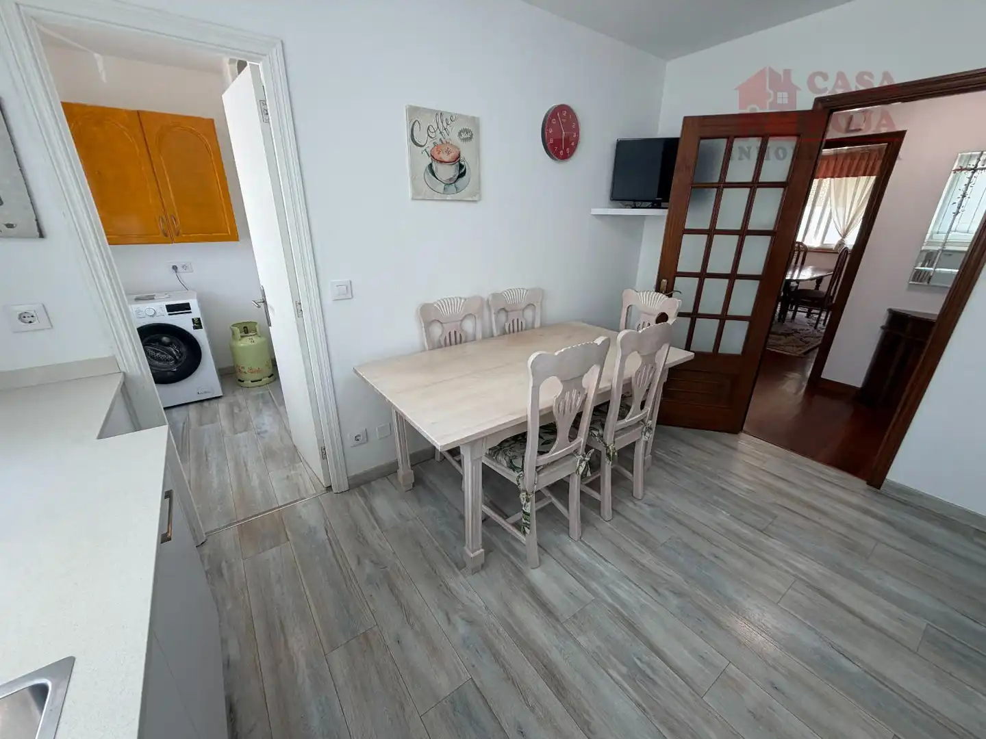 Dining room of Flat for sale in Cangas   with Heating, Parquet flooring and Washing machine