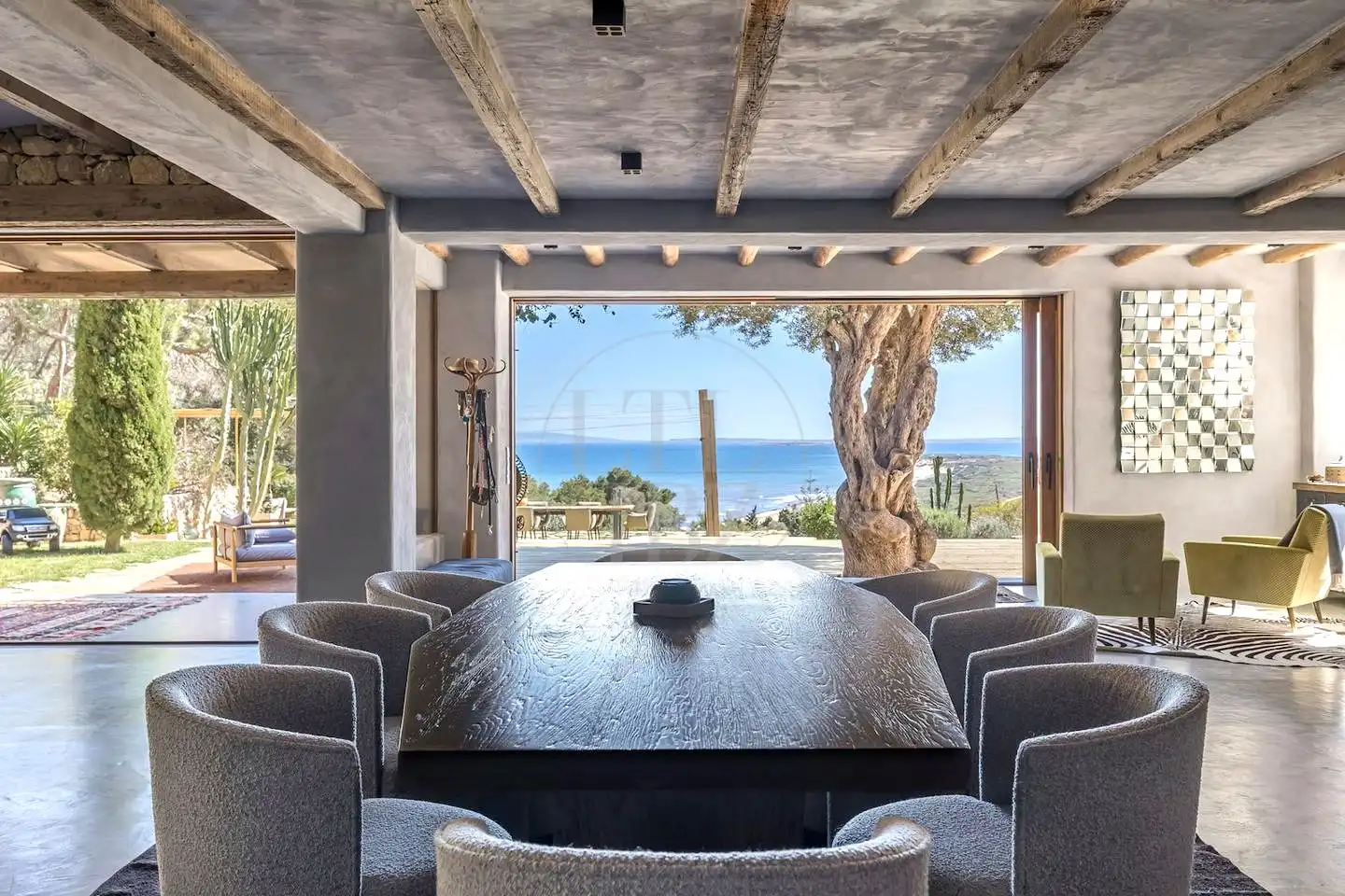 Esszimmer von Haus oder Chalet zur Miete in Sant Josep de sa Talaia mit Klimaanlage, Privatgarten und Schwimmbad