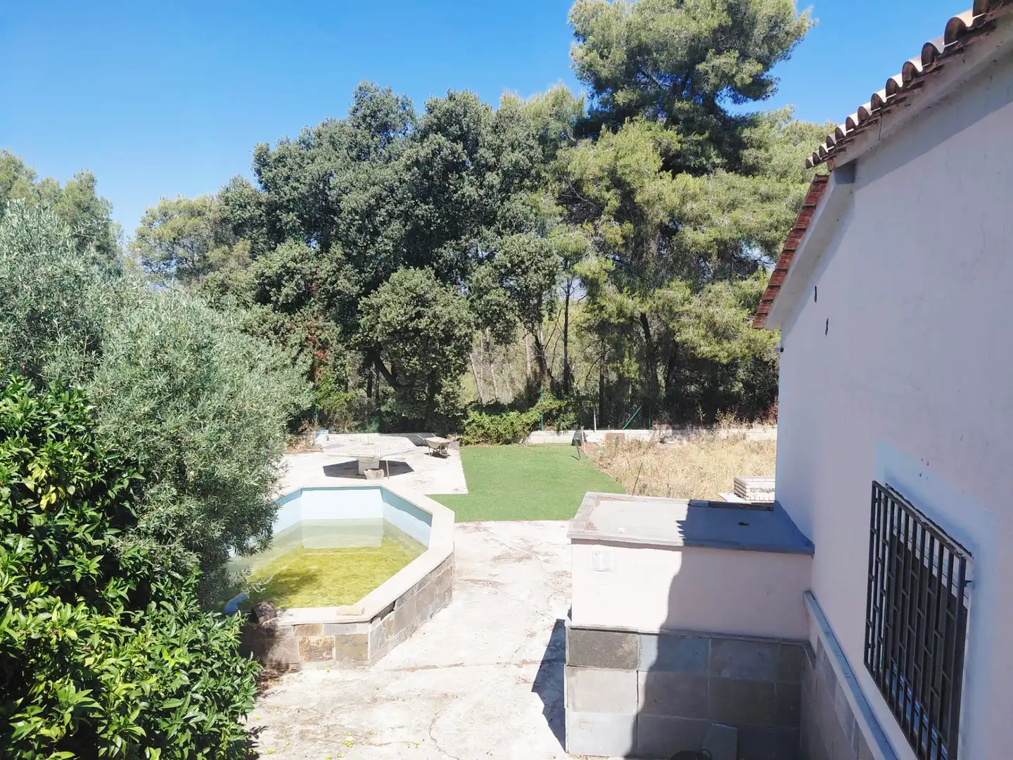 Garten von Haus oder Chalet zur Miete in Calafell mit Privatgarten, Abstellraum und Schwimmbad