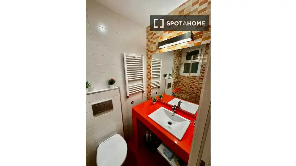 Bany de Apartament per a compartir en Barcelona amb Aire condicionat, Calefacció i Terrassa