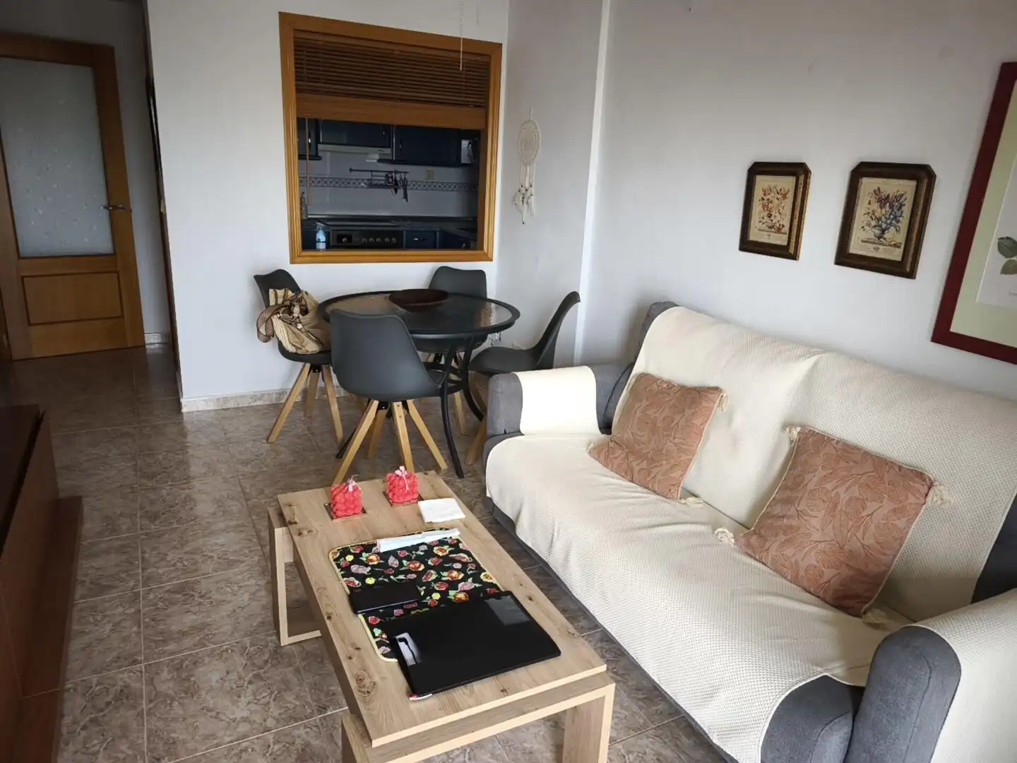 Living room of Flat for rent in La Ràpita  with Terrace and Furnished