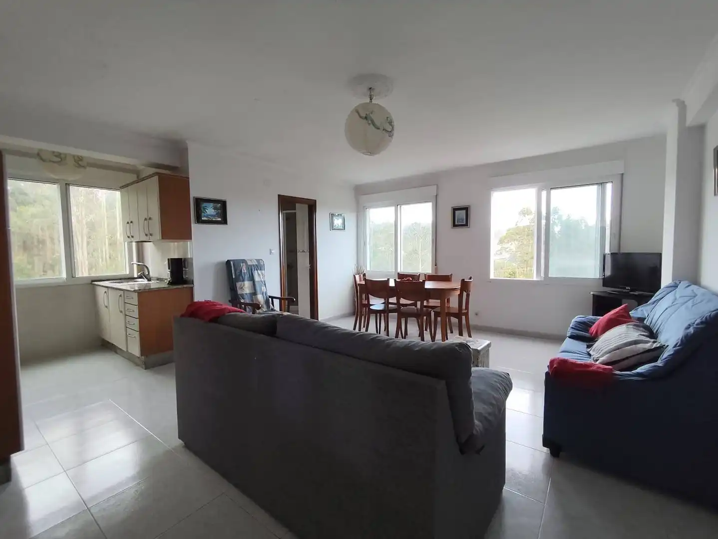 Living room of Flat for sale in Fisterra  with Furnished