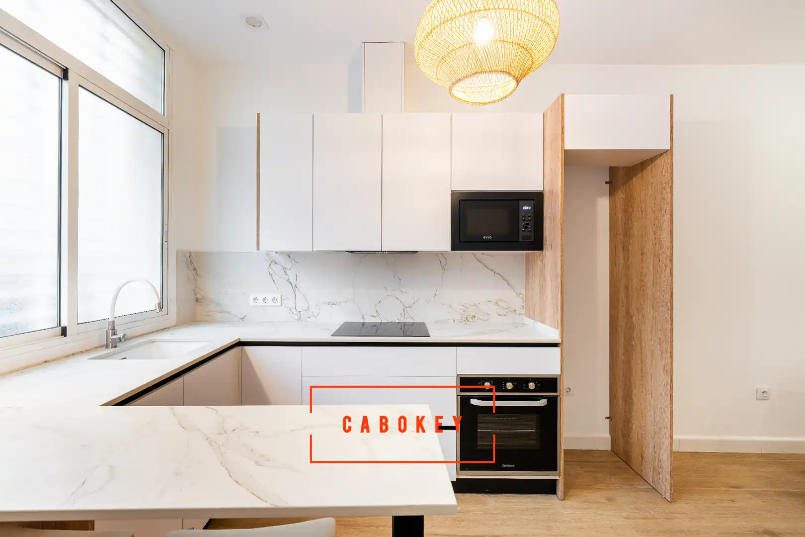 Cocina de Casa adosada en venta en Almería con Aire acondicionado, Calefacción y Parquet