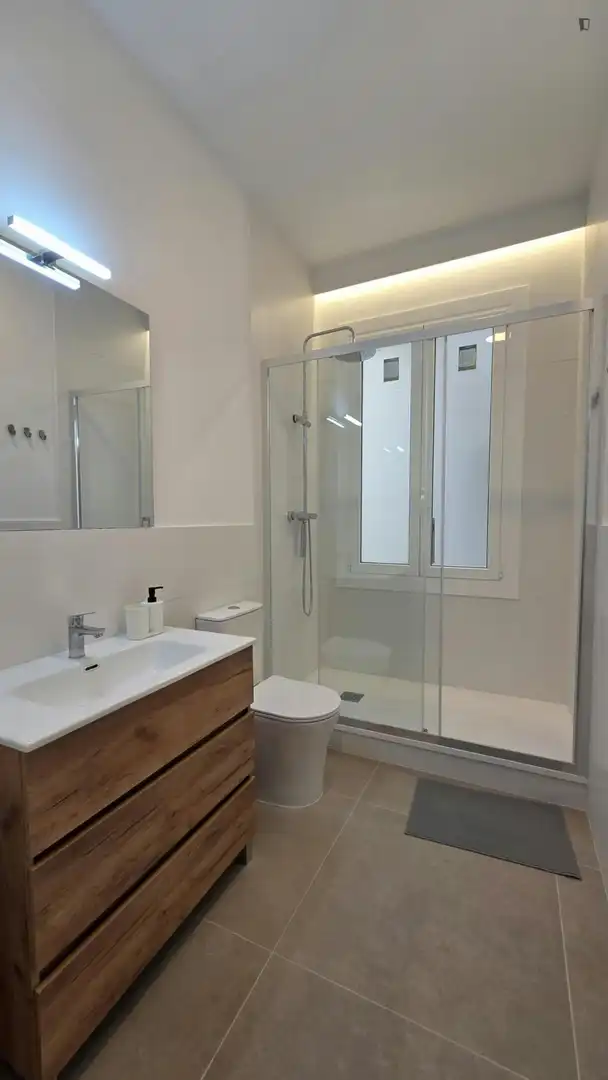Baño de Apartamento para compartir en Barcelona con Calefacción, Amueblado y Horno