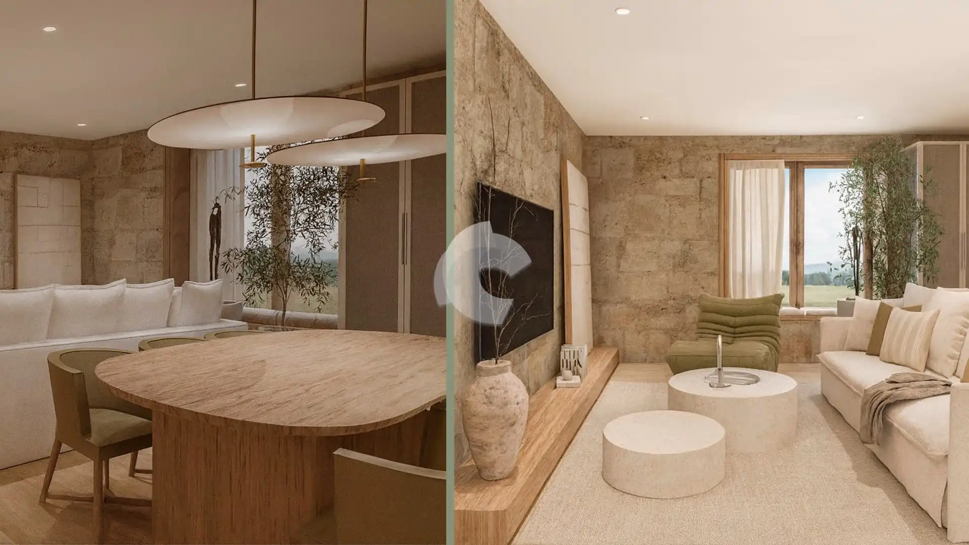 Sala d'estar de Casa adosada en venda en San Cibrao das Viñas amb Jardí privat