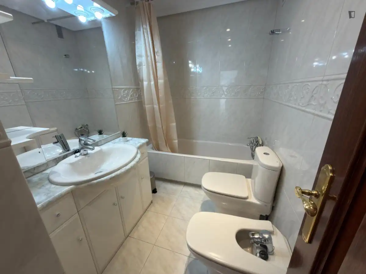 Bathroom of Apartments for share in Madrid  with Heating, Furnished and Internet