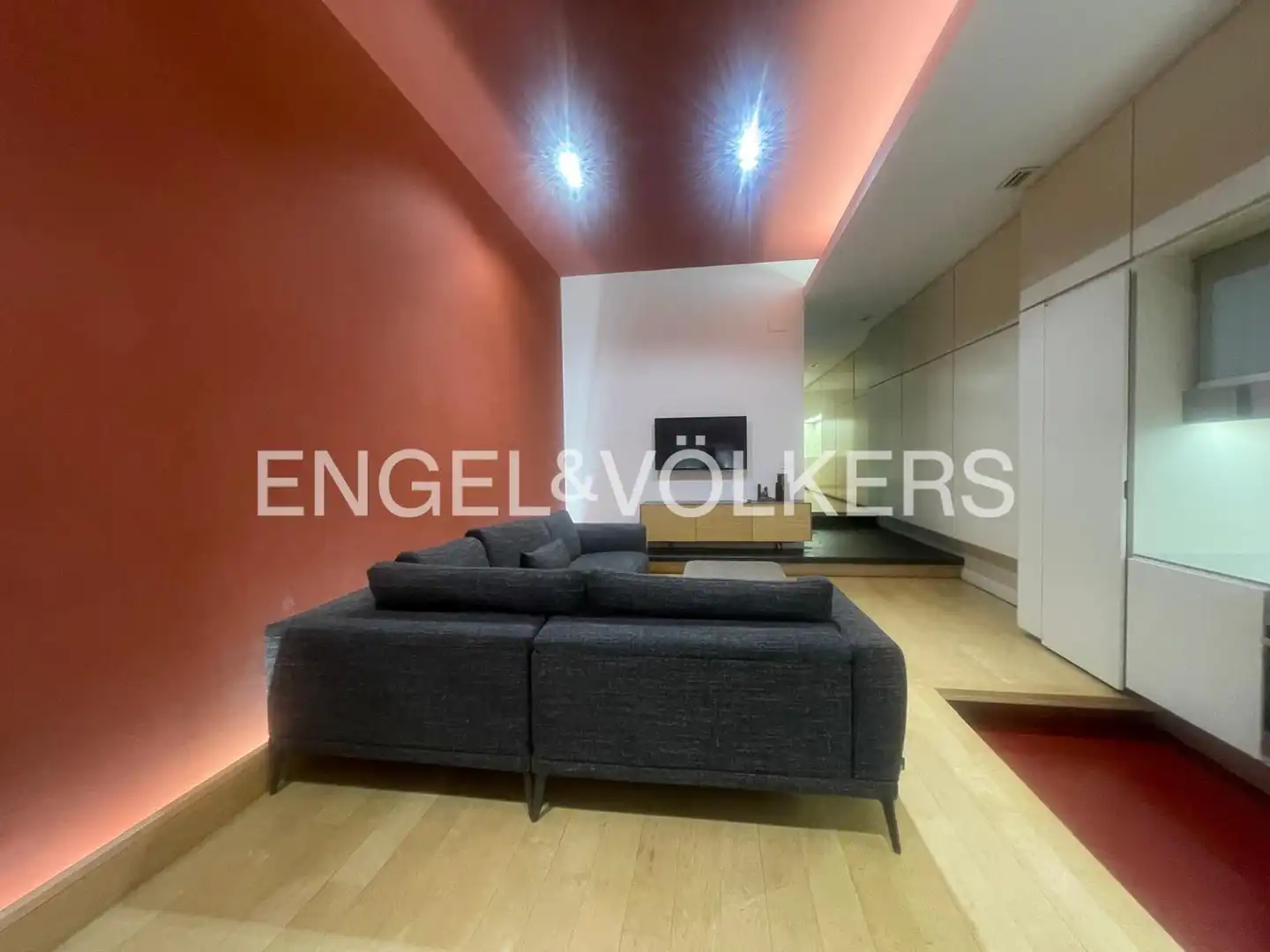 Sala d'estar de Planta baixa de lloguer en Barcelona amb Aire condicionat, Calefacció i Parquet
