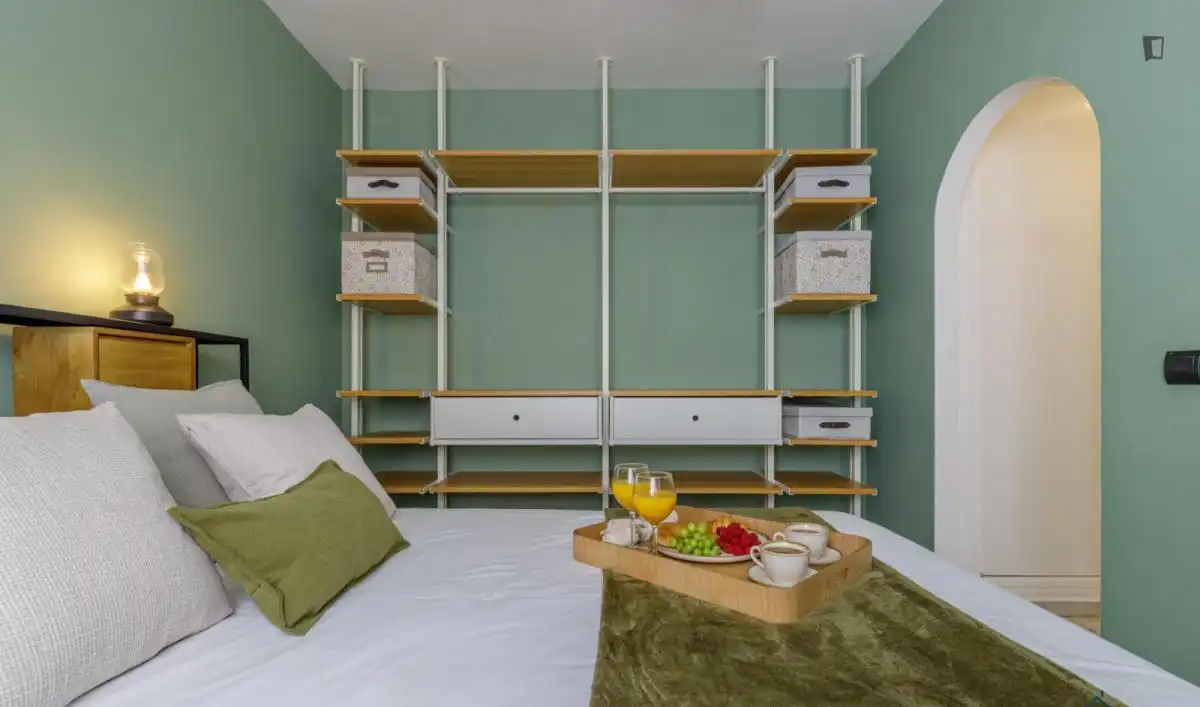 Schlafzimmer von Wohnungen zur Miete in Málaga mit Klimaanlage, Heizung und Möbliert