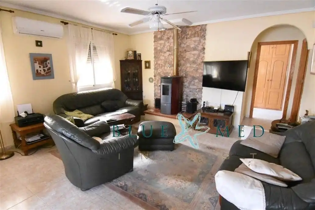 Sala de estar de Casa o chalet en venta en Mazarrón con Aire acondicionado, Jardín privado y Terraza