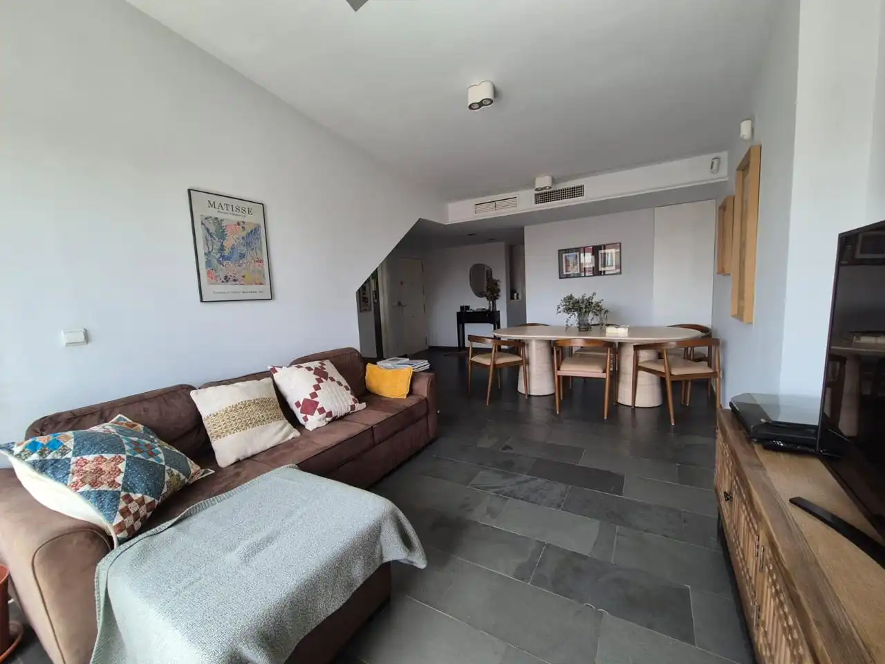 Sala de estar de Piso en venta en Alicante / Alacant con Aire acondicionado, Terraza y Amueblado