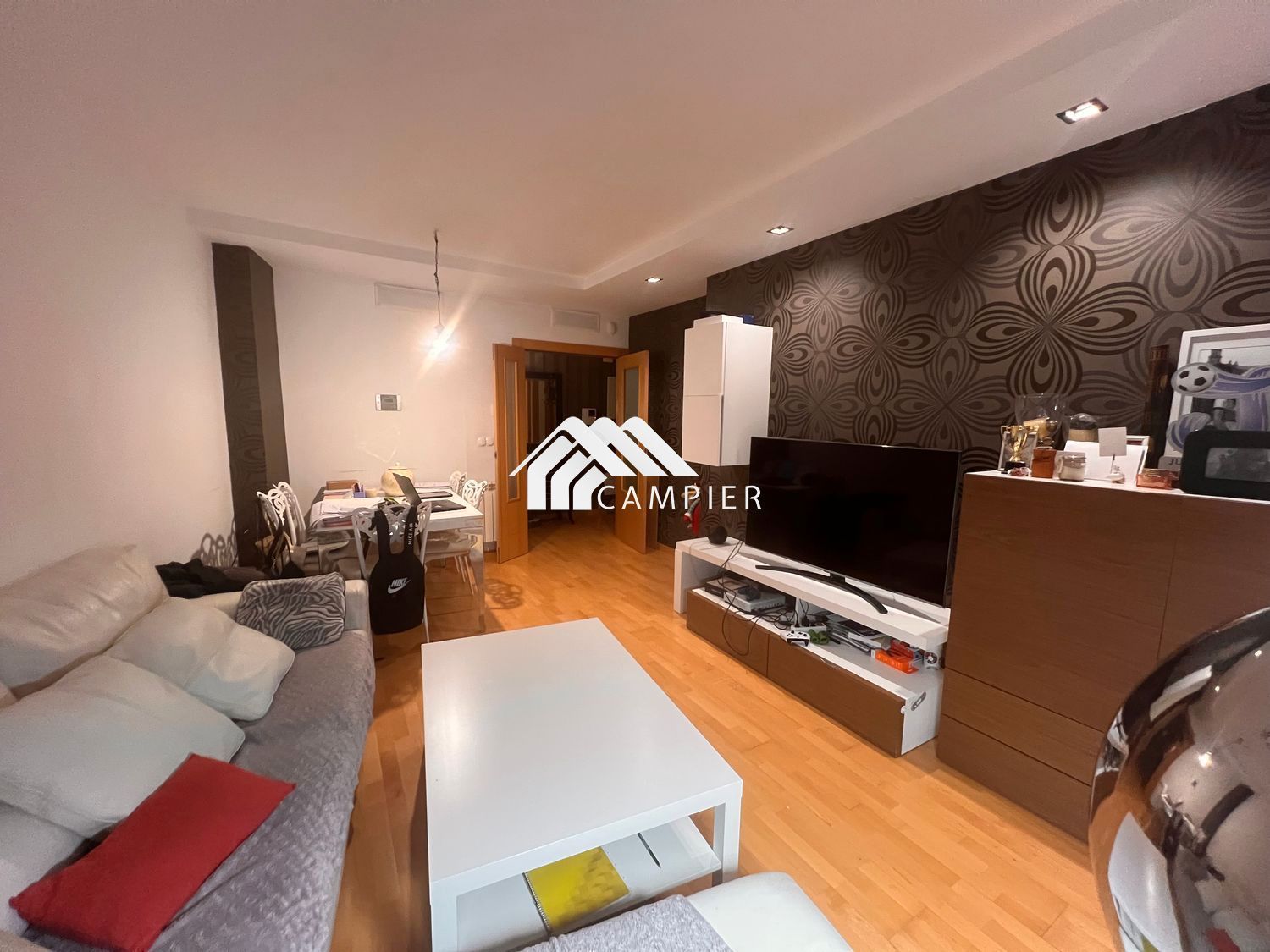 Living room of Flat for sale in  Albacete Capital  with Air Conditioner, Heating and Storage room