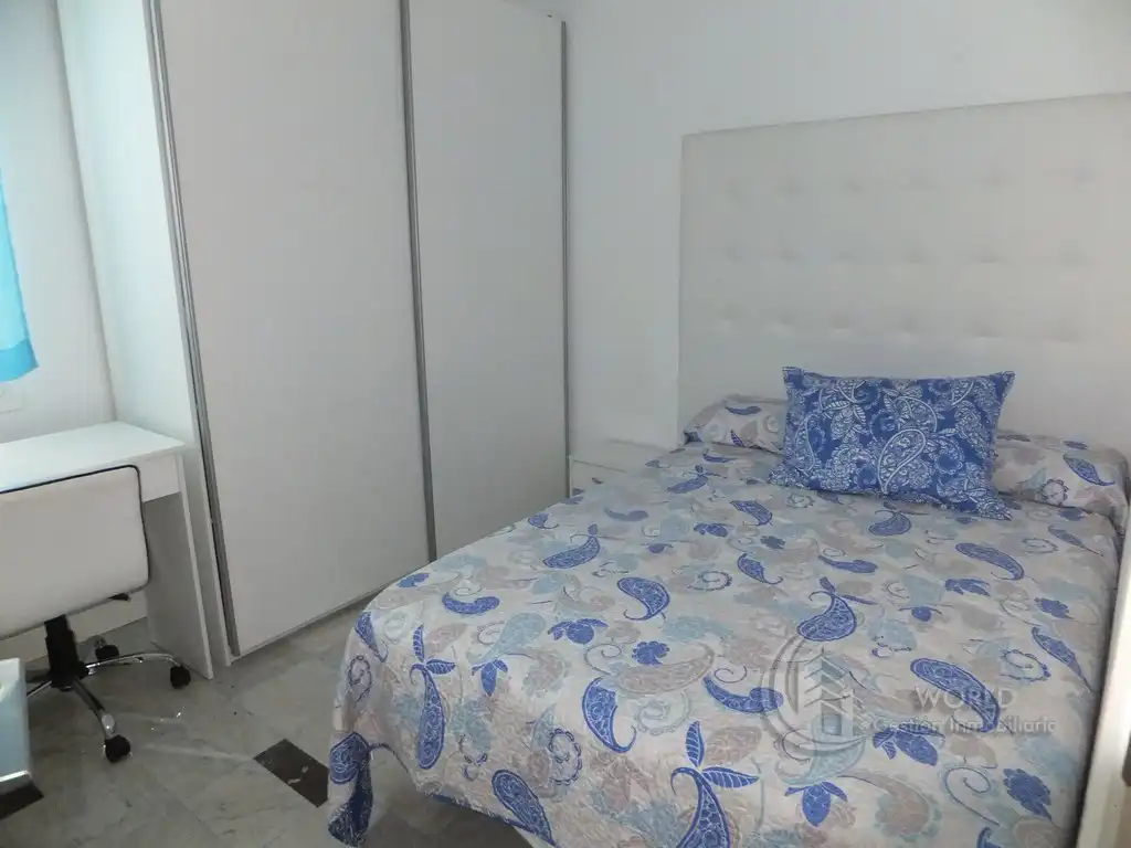 Schlafzimmer von Wohnung zur Miete in Madrid mit Heizung, Möbliert und Ofen