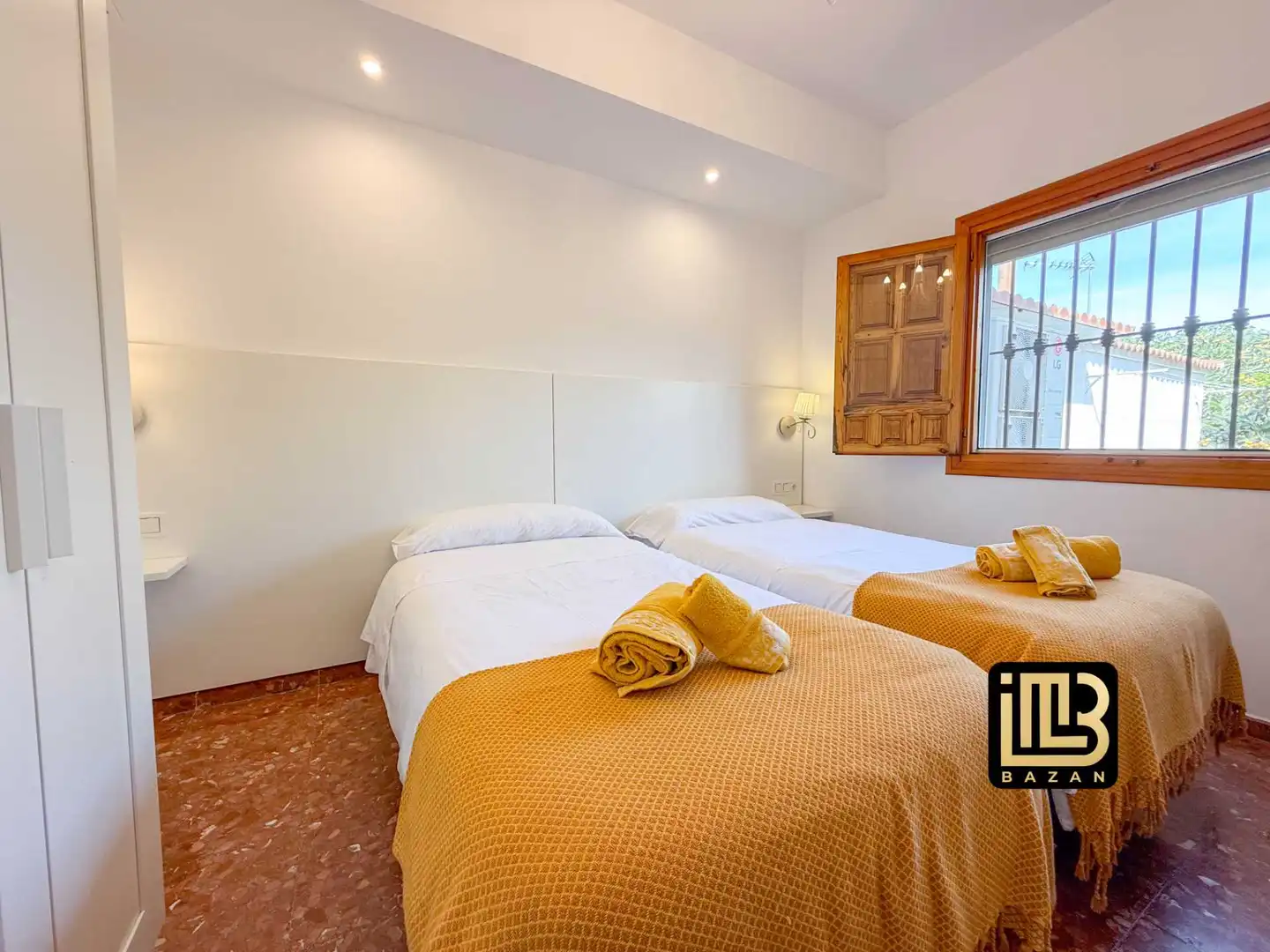 Schlafzimmer von Wohnung zum Verkauf in El Borge mit Klimaanlage, Heizung und Privatgarten