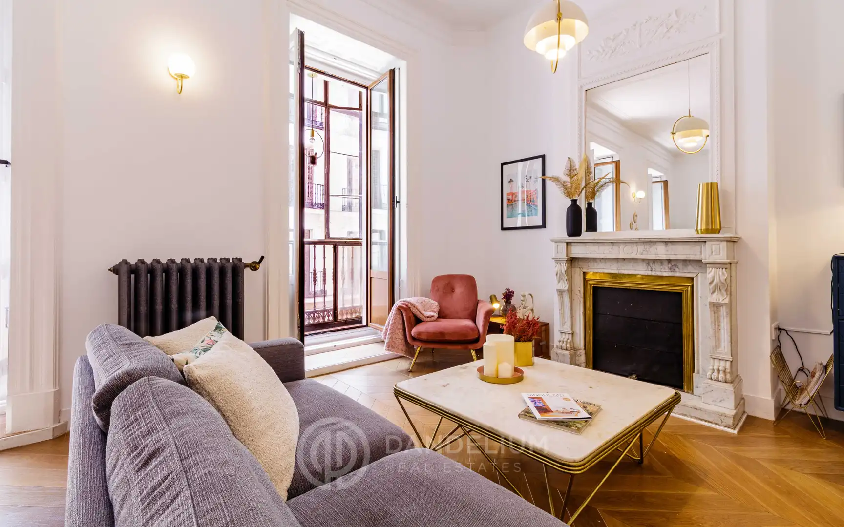 Sala de estar de Piso de alquiler en Madrid con Aire acondicionado, Calefacción y Parquet