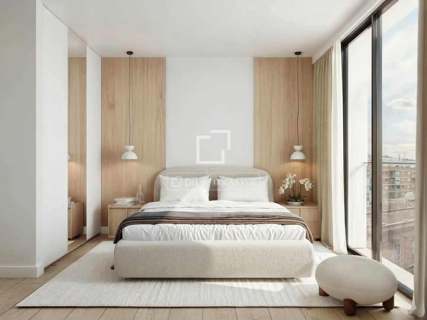 Bedroom of Flat for sale in Madrid  with Air Conditioner, Terrace and Storage room