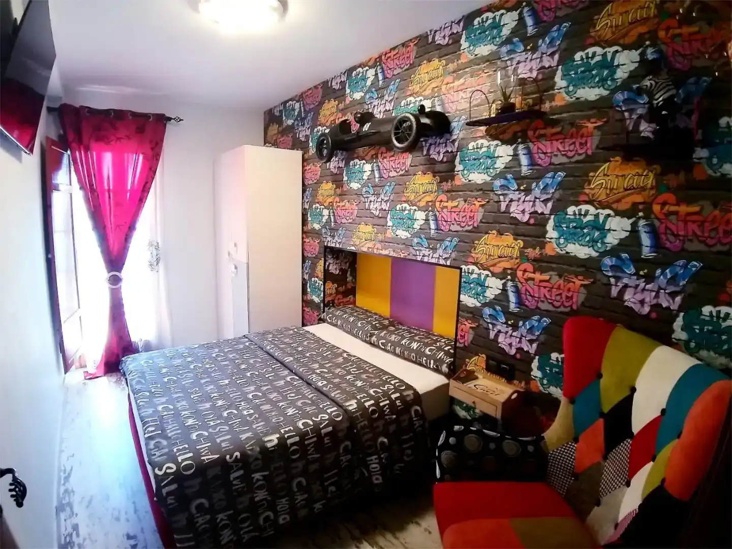 Dormitori de Apartament de lloguer en Alboraya amb Aire condicionat, Parquet i Moblat