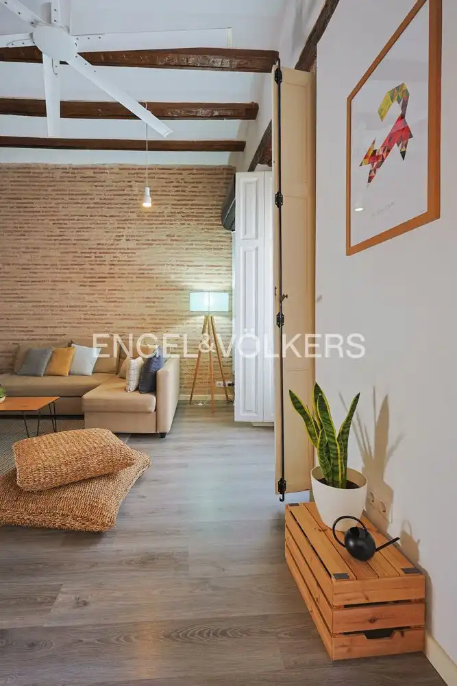 Living room of Flat for rent in Valencia  with Air Conditioner, Heating and Parquet flooring