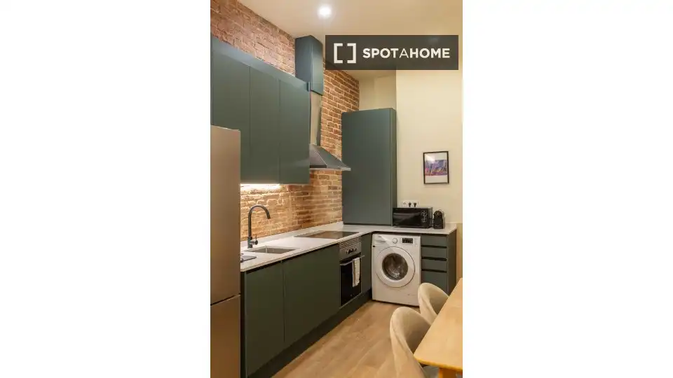Kitchen of Flat for rent in Barcelona  with Air Conditioner, Heating and Furnished