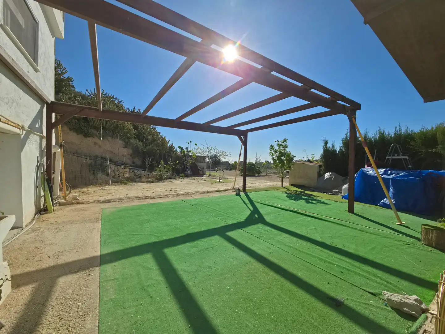 Terraza de Finca rústica en venta en Mutxamel con Aire acondicionado, Jardín privado y Horno