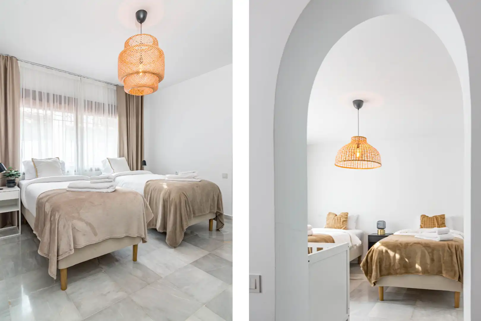Dormitori de Casa o xalet de lloguer en Marbella amb Aire condicionat, Jardí privat i Parquet