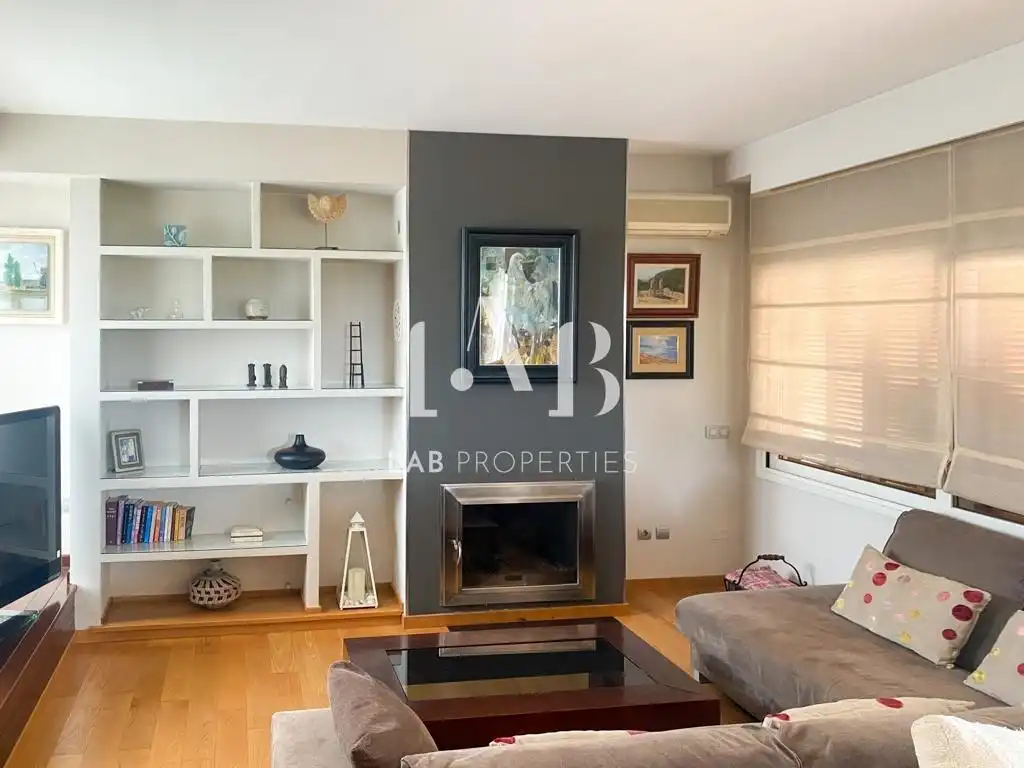 Sala d'estar de Casa o xalet en venda en Marratxí amb Aire condicionat, Jardí privat i Parquet