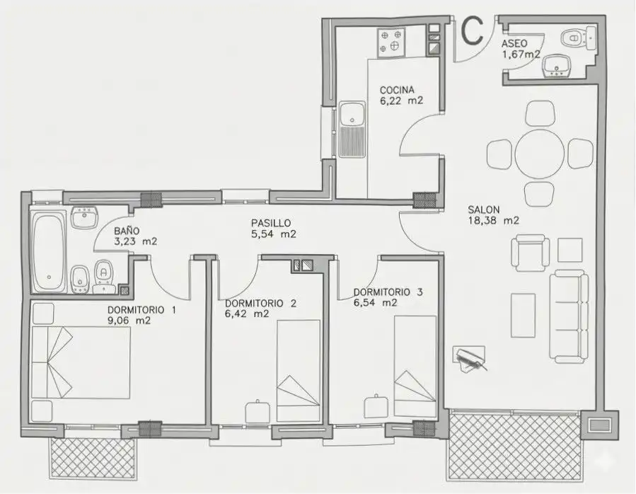 Flat for rent in La Línea de la Concepción