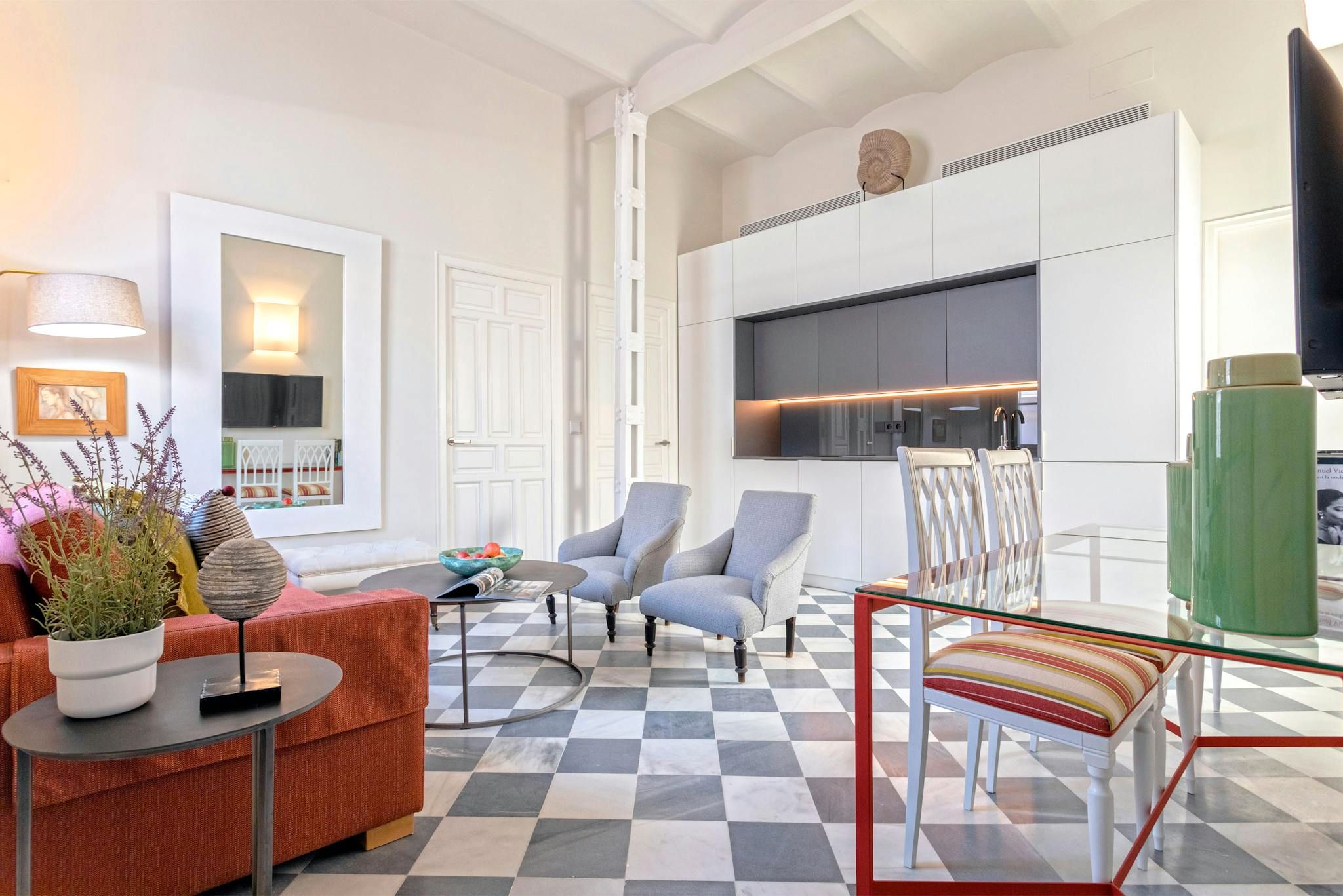 Living room of Flat to rent in  Sevilla Capital  with Air Conditioner, Heating and Washing machine