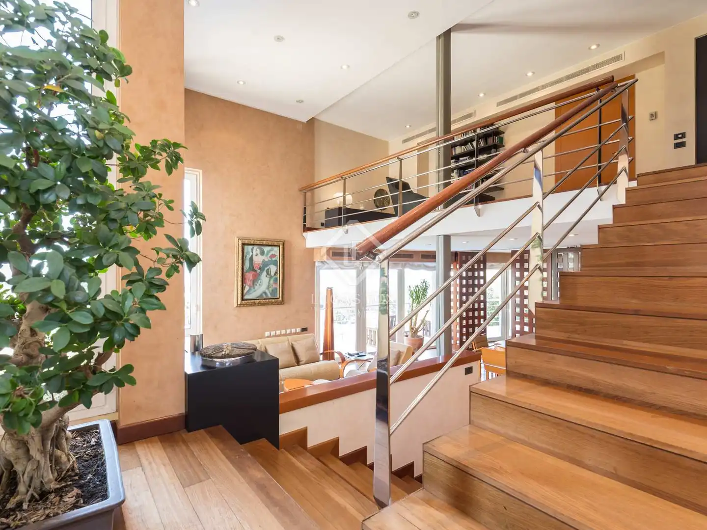 Wohnzimmer von Haus oder Chalet zum Verkauf in Esplugues de Llobregat mit Klimaanlage, Heizung und Privatgarten