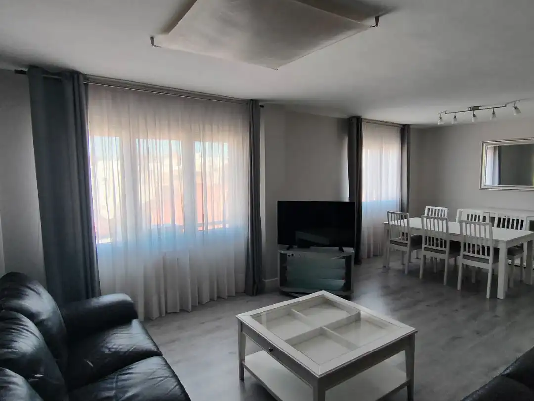 Living room of Flat for rent in  Zaragoza Capital  with Air Conditioner and Balcony