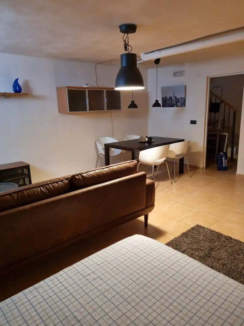 Sala de estar de Casa adosada de alquiler en Moncada con Aire acondicionado, Calefacción y Jardín privado