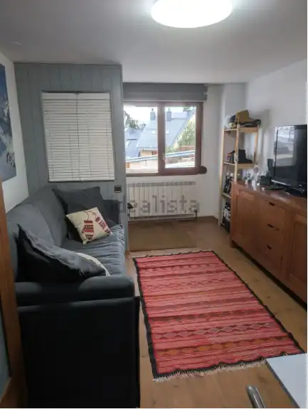 Sala d'estar de Estudi en venda en Aisa amb Calefacció, Parquet i Moblat