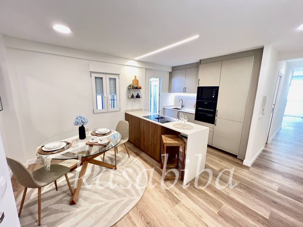 Kitchen of Flat for sale in  Valencia Capital  with Air Conditioner, Parquet flooring and Terrace