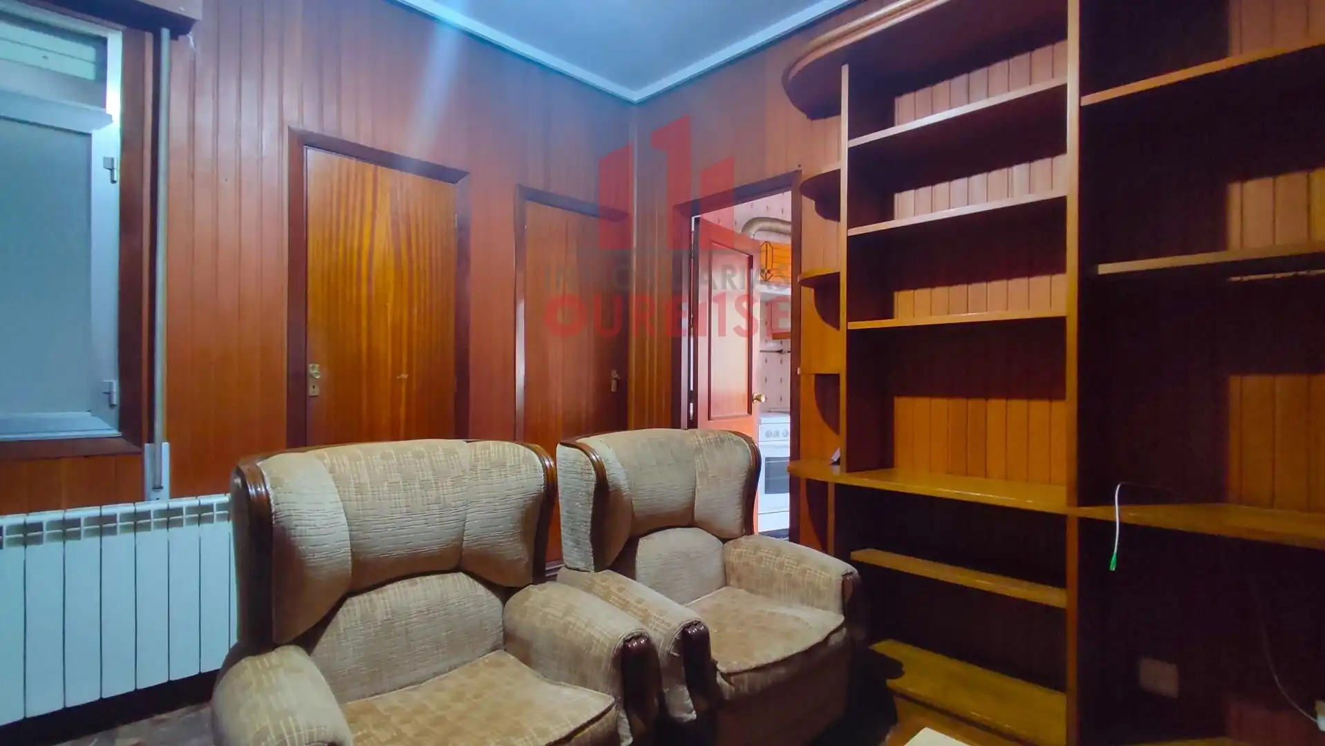 Sala de estar de Piso de alquiler en Ourense Capital  con Calefacción, Amueblado y Balcón