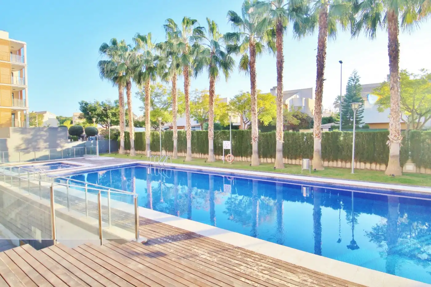 Swimming pool of Flat for rent in El Campello  with Air Conditioner, Private garden and Terrace