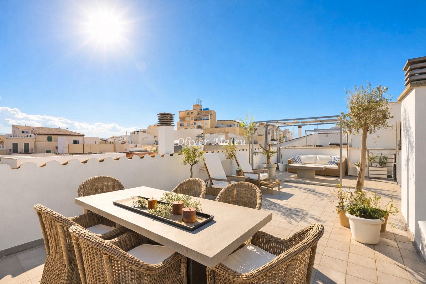 Terrasse von Dachboden zum Verkauf in  Palma de Mallorca mit Klimaanlage, Heizung und Terrasse