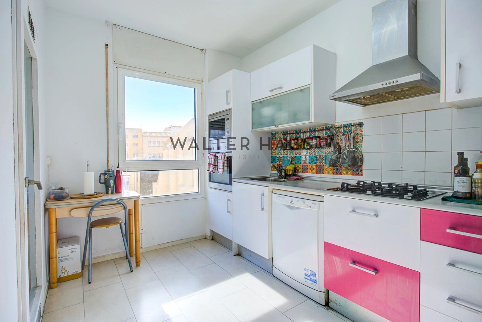 Kitchen of Flat for sale in  Barcelona Capital  with Air Conditioner, Heating and Balcony