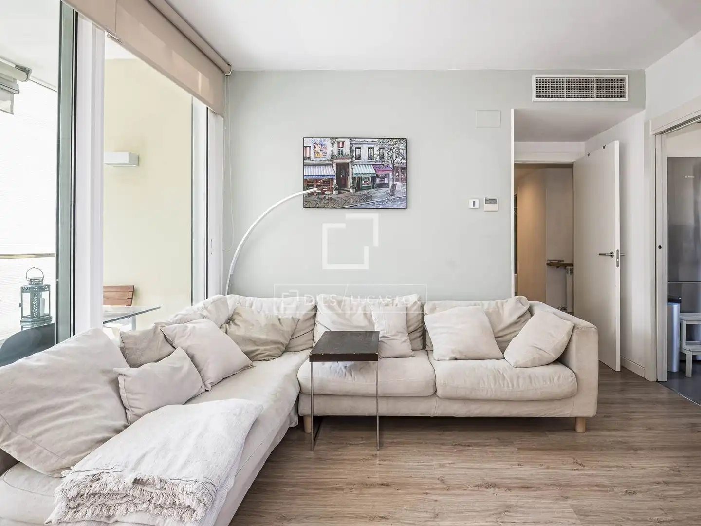 Wohnzimmer von Wohnung zum Verkauf in Sant Cugat del Vallès mit Klimaanlage, Terrasse und Schwimmbad