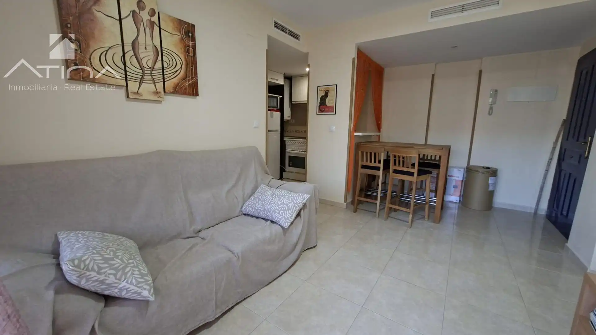 Sala de estar de Apartamento en venta en Bellreguard con Aire acondicionado, Jardín privado y Terraza