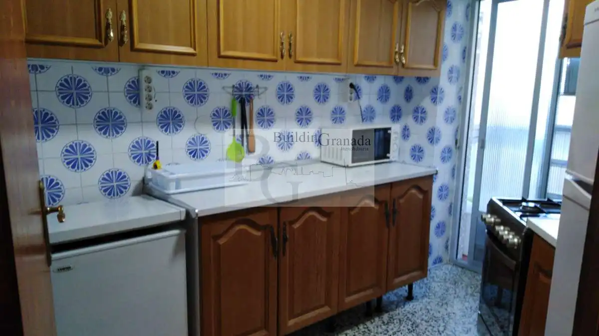 Cuina de Pis de lloguer en Granada amb Terrassa, Moblat i Microones