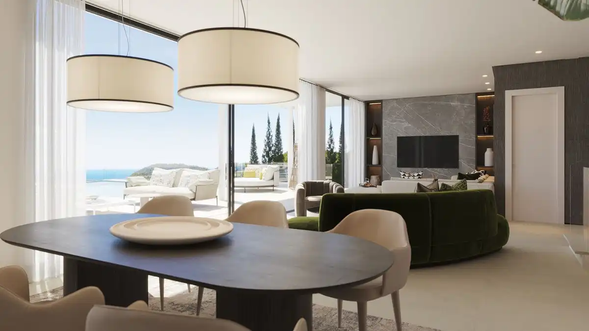 Sala de estar de Casa o chalet en venta en Estepona con Aire acondicionado, Jardín privado y Terraza
